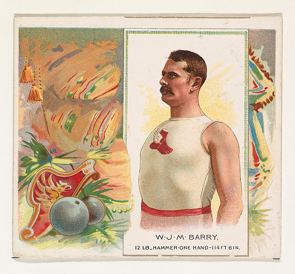 W.J.M. Barry, Hammer Throw, from World's Champions, Second Series (N43) for Allen & Ginter Cigarettes