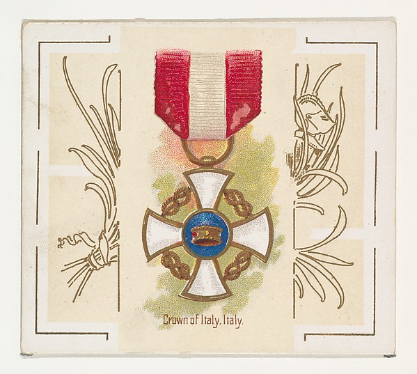 Crown of Italy, Italy, from the World's Decorations series (N44) for Allen & Ginter Cigarettes