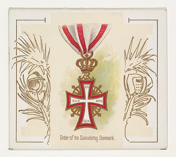 Order of the Dannebrog, Denmark, from the World's Decorations series (N44) for Allen & Ginter Cigarettes