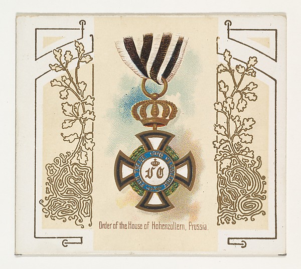 Order of the House of Hohenzollern, Prussia, from the World's Decorations series (N44) for Allen & Ginter Cigarettes