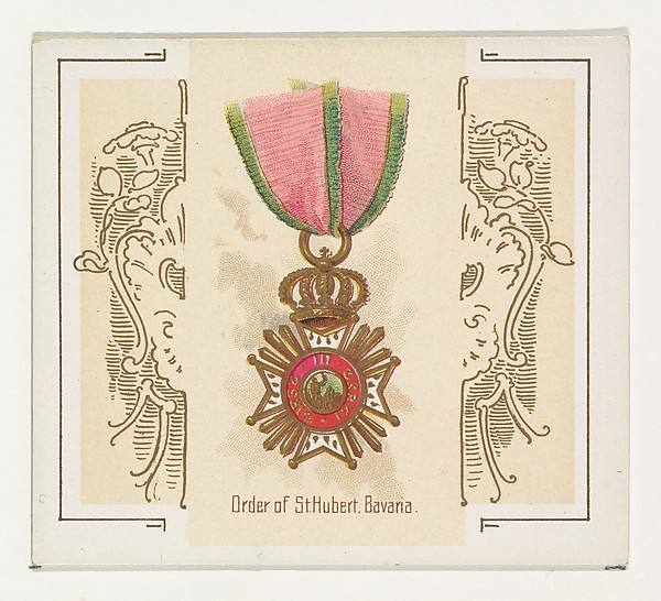 Order of Saint Hubert, Bavaria, from the World's Decorations series (N44) for Allen & Ginter Cigarettes