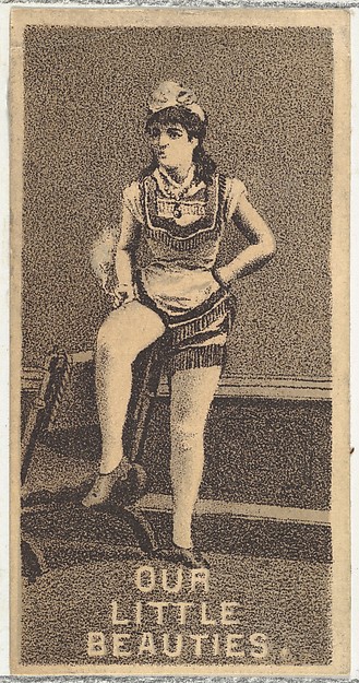 From the Actresses series (N57) promoting Our Little Beauties Cigarettes for Allen & Ginter brand tobacco products