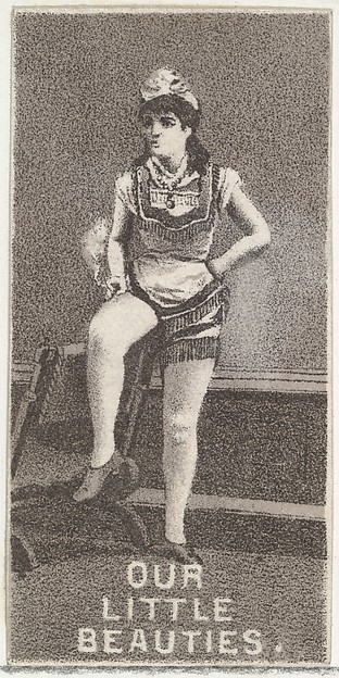 From the Actresses series (N57) promoting Our Little Beauties Cigarettes for Allen & Ginter brand tobacco products