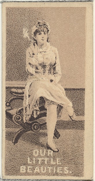 From the Actresses series (N57) promoting Our Little Beauties Cigarettes for Allen & Ginter brand tobacco products