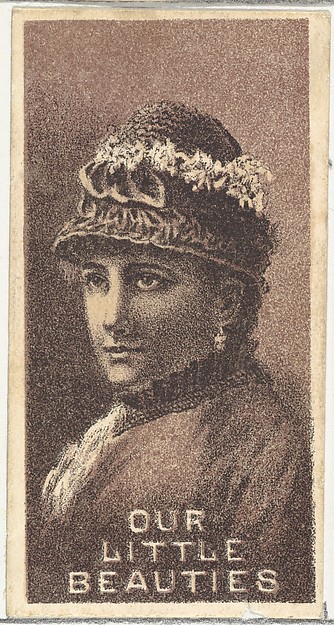 From the Actresses series (N57) promoting Our Little Beauties Cigarettes for Allen & Ginter brand tobacco products