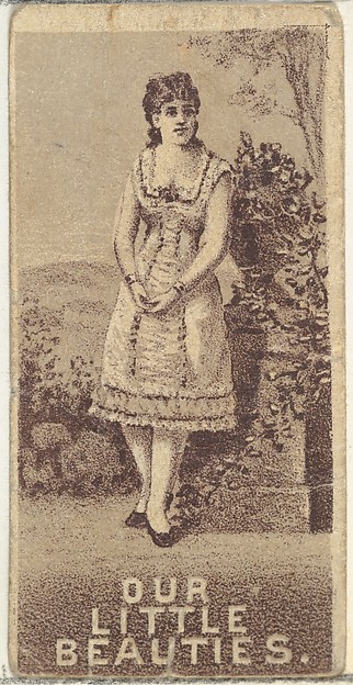 From the Actresses series (N57) promoting Our Little Beauties Cigarettes for Allen & Ginter brand tobacco products