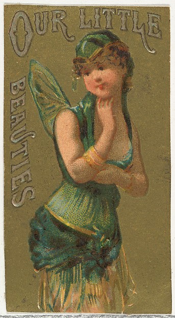 From the Girls and Children series (N58) promoting Our Little Beauties Cigarettes for Allen & Ginter brand tobacco products