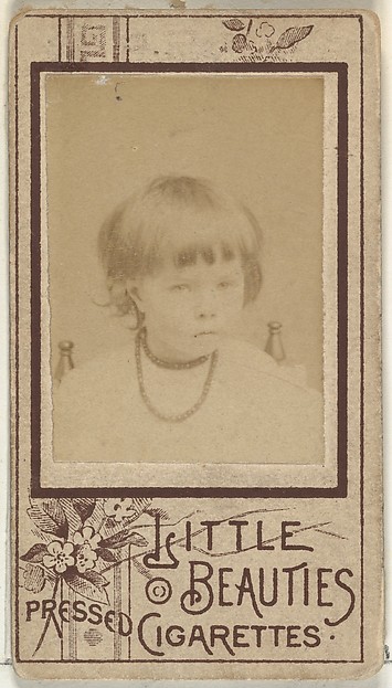 From the Girls series (N59) promoting Little Beauties Pressed Cigarettes for Allen & Ginter brand tobacco products