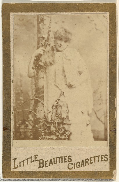 From the Actresses and Celebrities series (N60, Type 1) promoting Little Beauties Cigarettes for Allen & Ginter brand tobacco products