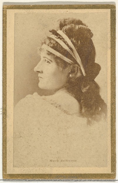 Mary Anderson, from the Actresses and Celebrities series (N60, Type 2) promoting Little Beauties Cigarettes for Allen & Ginter brand tobacco products