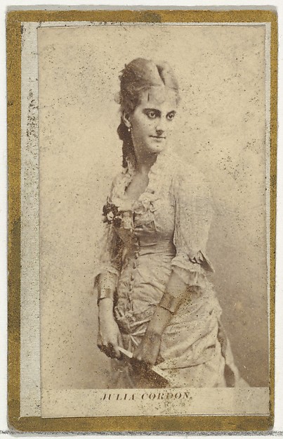 Julia Cordon, from the Actresses and Celebrities series (N60, Type 2) promoting Little Beauties Cigarettes for Allen & Ginter brand tobacco products