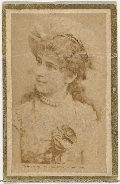 Elsie Dean as Violetta in Cinderella, from the Actresses and Celebrities series (N60, Type 2) promoting Little Beauties Cigarettes for Allen & Ginter brand tobacco products