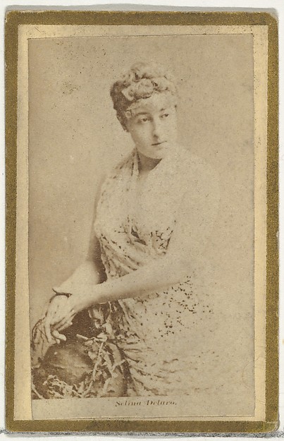Selina Delaro, from the Actresses and Celebrities series (N60, Type 2) promoting Little Beauties Cigarettes for Allen & Ginter brand tobacco products