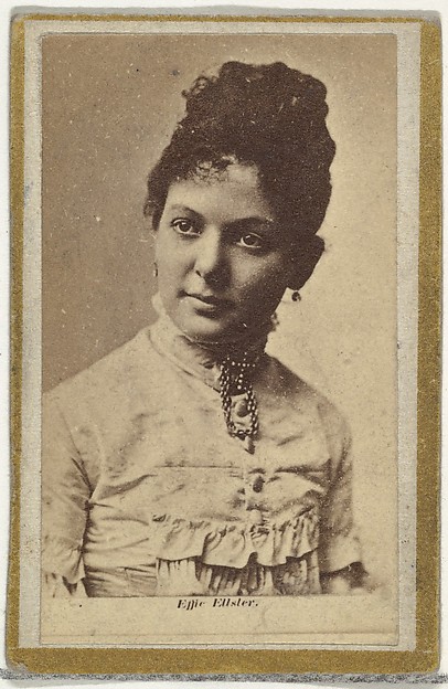 Effie Ellster, from the Actresses and Celebrities series (N60, Type 2) promoting Little Beauties Cigarettes for Allen & Ginter brand tobacco products