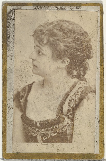 Maud, from the Actresses and Celebrities series (N60, Type 2) promoting Little Beauties Cigarettes for Allen & Ginter brand tobacco products