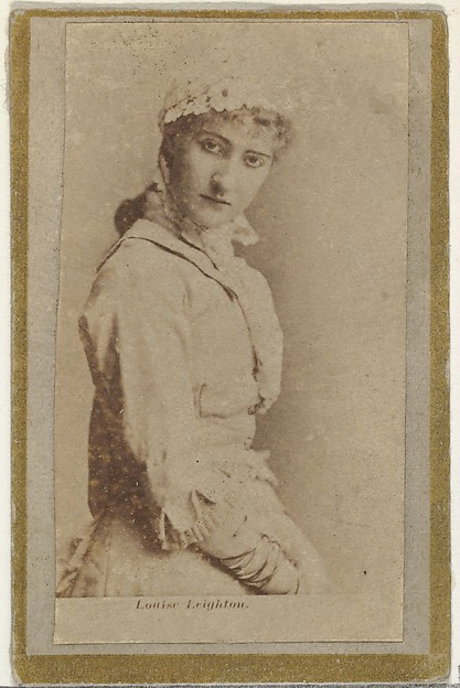 Louise Leighton, from the Actresses and Celebrities series (N60, Type 2) promoting Little Beauties Cigarettes for Allen & Ginter brand tobacco products
