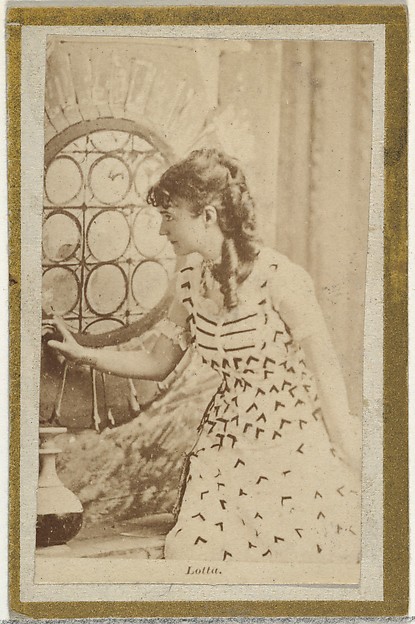 Lotta, from the Actresses and Celebrities series (N60, Type 2) promoting Little Beauties Cigarettes for Allen & Ginter brand tobacco products