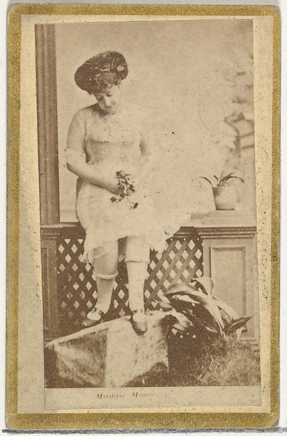 Maggie M., from the Actresses and Celebrities series (N60, Type 2) promoting Little Beauties Cigarettes for Allen & Ginter brand tobacco products