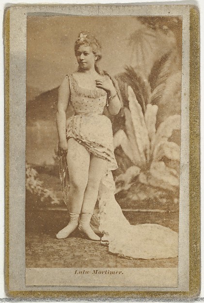 Lulu Mortimer, from the Actresses and Celebrities series (N60, Type 2) promoting Little Beauties Cigarettes for Allen & Ginter brand tobacco products