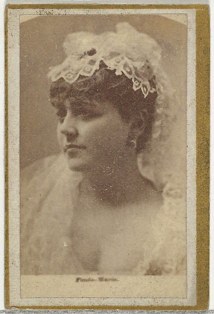 From the Actresses and Celebrities series (N60, Type 2) promoting Little Beauties Cigarettes for Allen & Ginter brand tobacco products