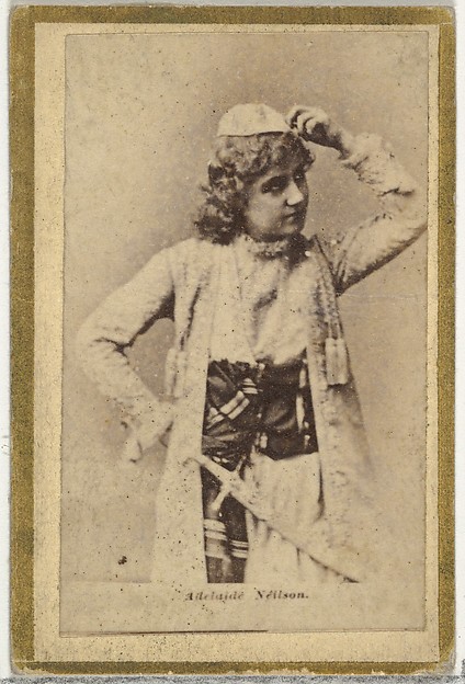 Adelaide Neilson, from the Actresses and Celebrities series (N60, Type 2) promoting Little Beauties Cigarettes for Allen & Ginter brand tobacco products