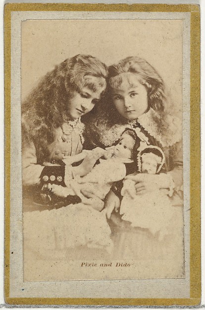 Pixie and Dido, from the Actresses and Celebrities series (N60, Type 2) promoting Little Beauties Cigarettes for Allen & Ginter brand tobacco products