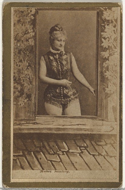 Mabel Santley, from the Actresses and Celebrities series (N60, Type 2) promoting Little Beauties Cigarettes for Allen & Ginter brand tobacco products