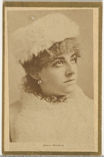 Alma Stanley, from the Actresses and Celebrities series (N60, Type 2) promoting Little Beauties Cigarettes for Allen & Ginter brand tobacco products