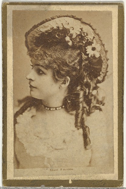 Nina Vartan, from the Actresses and Celebrities series (N60, Type 2) promoting Little Beauties Cigarettes for Allen & Ginter brand tobacco products