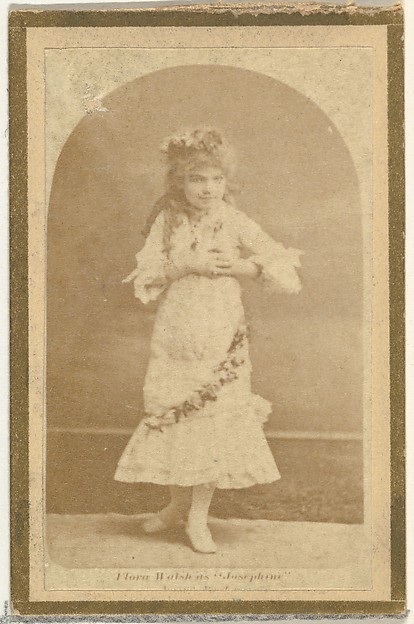 Flora Walsh as Josephine, from the Actresses and Celebrities series (N60, Type 2) promoting Little Beauties Cigarettes for Allen & Ginter brand tobacco products