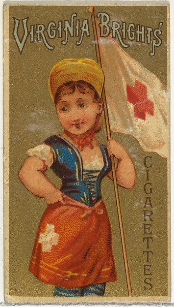 From the Girls and Children series (N64) promoting Virginia Brights Cigarettes for Allen & Ginter brand tobacco products by Allen & Ginter, The Metropolitan Museum of Art