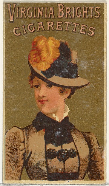 From the Girls and Children series (N64) promoting Virginia Brights Cigarettes for Allen & Ginter brand tobacco products