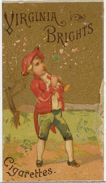 From the Girls and Children series (N64) promoting Virginia Brights Cigarettes for Allen & Ginter brand tobacco products