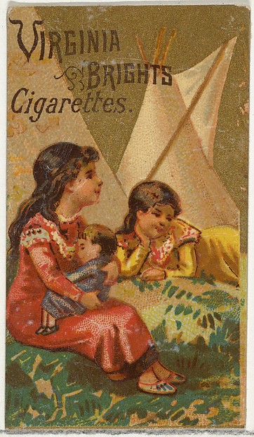 From the Girls and Children series (N64) promoting Virginia Brights Cigarettes for Allen & Ginter brand tobacco products by Allen & Ginter, The Metropolitan Museum of Art