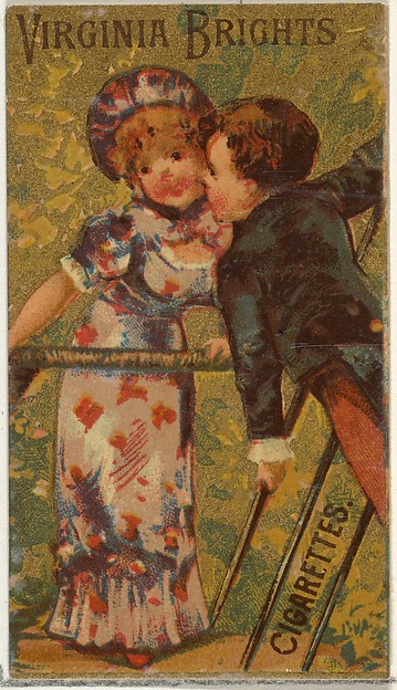 From the Girls and Children series (N64) promoting Virginia Brights Cigarettes for Allen & Ginter brand tobacco products