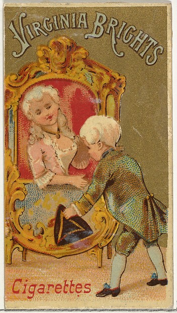 From the Girls and Children series (N64) promoting Virginia Brights Cigarettes for Allen & Ginter brand tobacco products