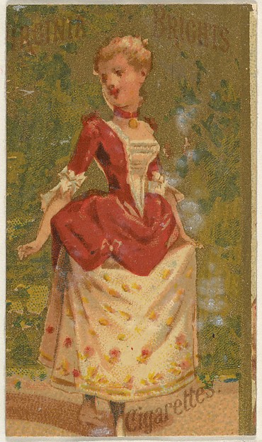 From the Girls and Children series (N64) promoting Virginia Brights Cigarettes for Allen & Ginter brand tobacco products