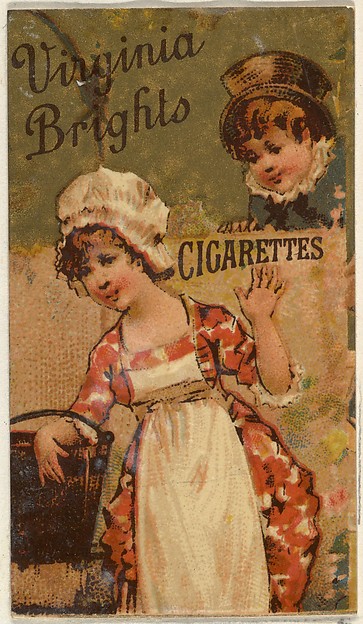 From the Girls and Children series (N64) promoting Virginia Brights Cigarettes for Allen & Ginter brand tobacco products by Allen & Ginter, The Metropolitan Museum of Art