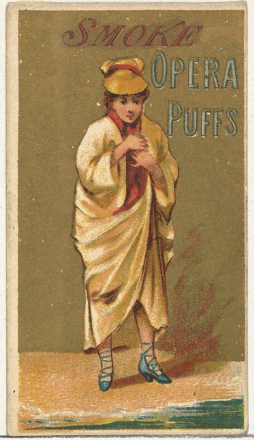 From the Girls and Children series (N65) promoting Opera Puffs Cigarettes for Allen & Ginter brand tobacco products by Allen & Ginter, The Metropolitan Museum of Art