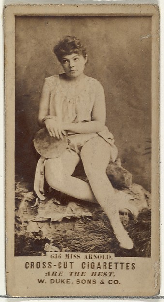 Card Number 636, Miss Arnold, from the Actors and Actresses series (N145-3) issued by Duke Sons & Co. to promote Cross Cut Cigarettes