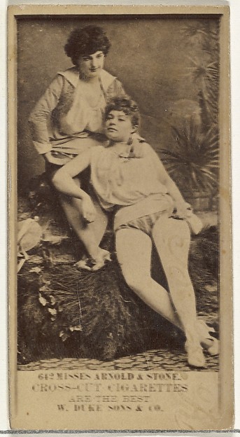 Card Number 612, Misses Arnold and Stone, from the Actors and Actresses series (N145-3) issued by Duke Sons & Co. to promote Cross Cut Cigarettes