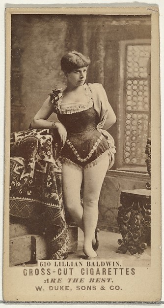 Card Number 610, Lillian Baldwin, from the Actors and Actresses series (N145-3) issued by Duke Sons & Co. to promote Cross Cut Cigarettes