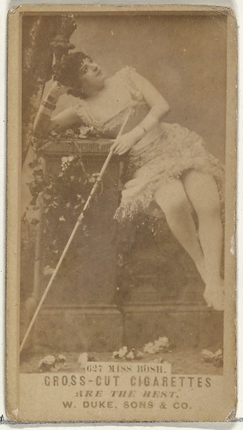 Card Number 627, Miss Bosh, from the Actors and Actresses series (N145-3) issued by Duke Sons & Co. to promote Cross Cut Cigarettes