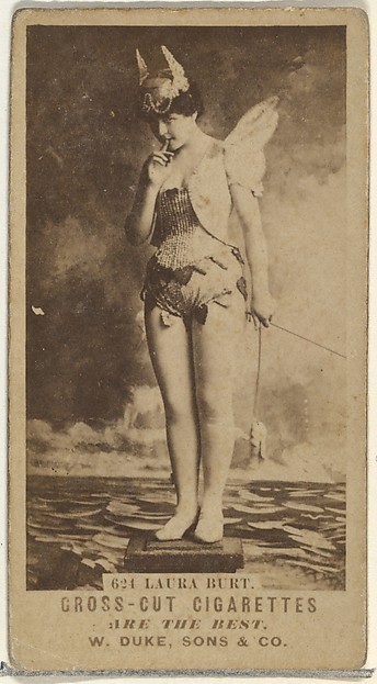 Card Number 624, Laura Burt, from the Actors and Actresses series (N145-3) issued by Duke Sons & Co. to promote Cross Cut Cigarettes