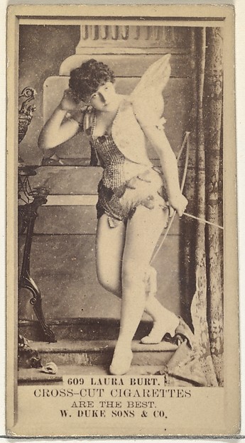 Card Number 609, Laura Burt, from the Actors and Actresses series (N145-3) issued by Duke Sons & Co. to promote Cross Cut Cigarettes
