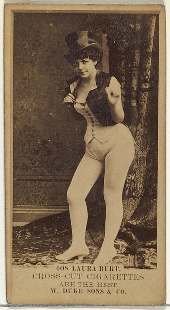 Card Number 608, Laura Burt, from the Actors and Actresses series (N145-3) issued by Duke Sons & Co. to promote Cross Cut Cigarettes