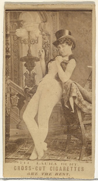 Card Number 711, Laura Burt, from the Actors and Actresses series (N145-3) issued by Duke Sons & Co. to promote Cross Cut Cigarettes