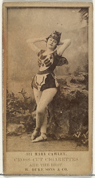 Card Number 341, Mary Cawley, from the Actors and Actresses series (N145-3) issued by Duke Sons & Co. to promote Cross Cut Cigarettes by W. Duke, Sons & Co., The Metropolitan Museum of Art