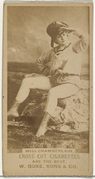Miss Chamberlain, from the Actors and Actresses series (N145-3) issued by Duke Sons & Co. to promote Cross Cut Cigarettes