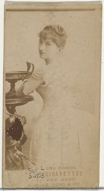 Card Number 545, Lena Congo, from the Actors and Actresses series (N145-3) issued by Duke Sons & Co. to promote Cross Cut Cigarettes